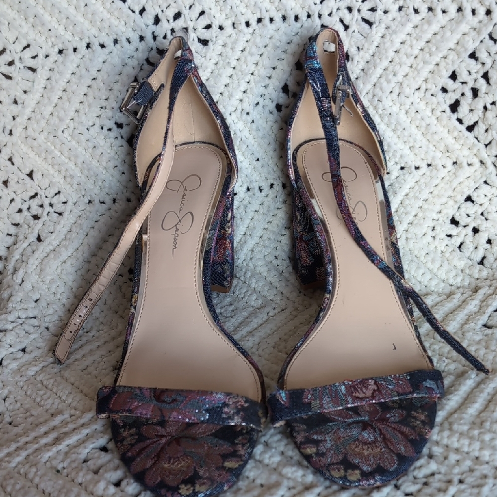 Jessica Simpson Multicolor Floral Heels